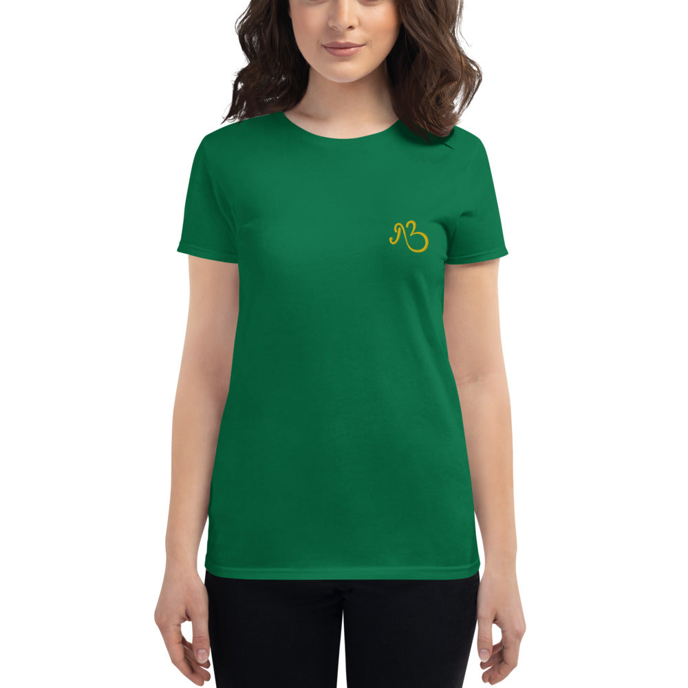AfriBix Classic Embroidered Women's Short Sleeve T-shirt