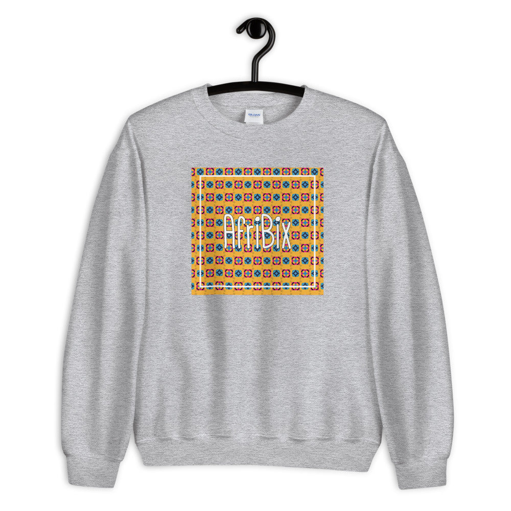 AfrBic Classic Alternate Print Unisex Crew Neck Long Sleeve Pullover Sweatshirt