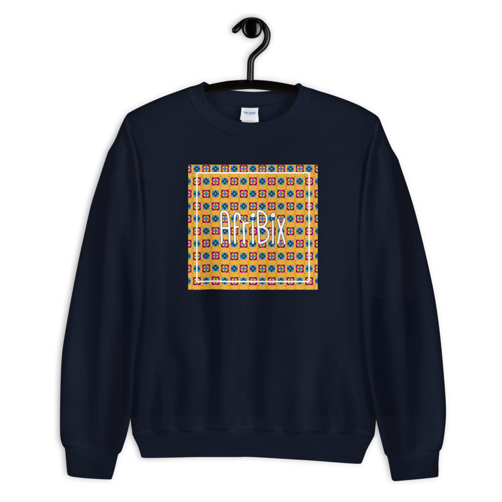 AfrBic Classic Alternate Print Unisex Crew Neck Long Sleeve Pullover Sweatshirt