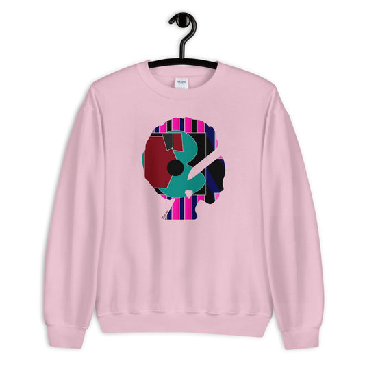 AfriBix Gallery Print Unisex Crew Neck Long Sleeve Pullover Sweatshirt