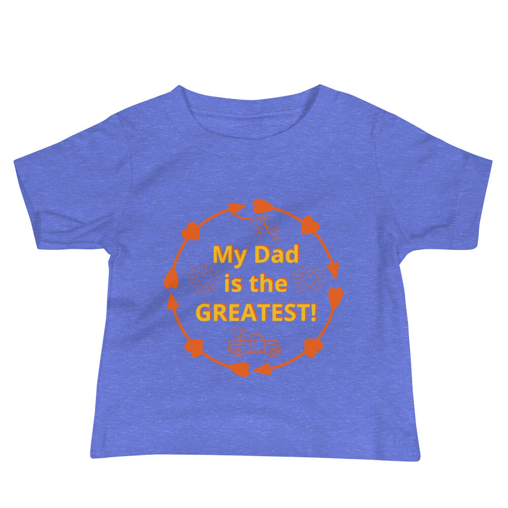 Father's Day 'Greatest Dad' Baby Jersey Short Sleeve Tee
