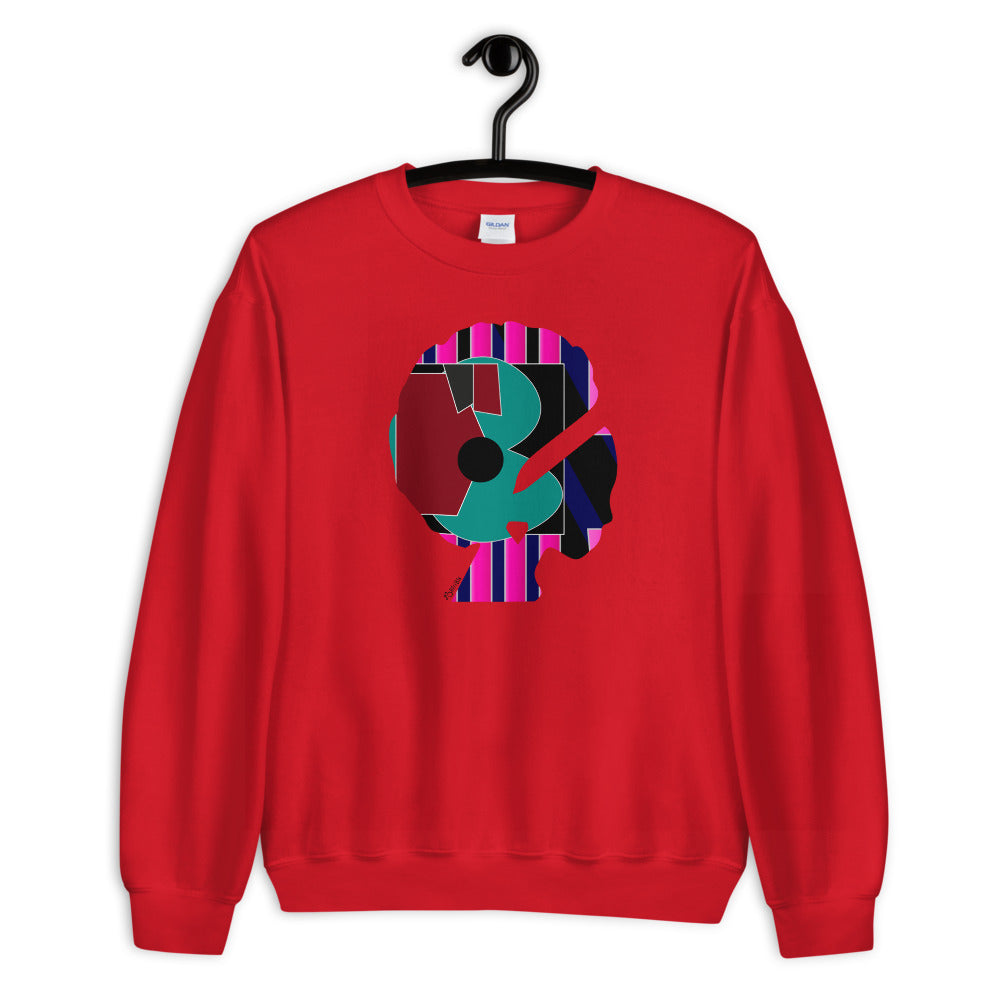 AfriBix Gallery Print Unisex Crew Neck Long Sleeve Pullover Sweatshirt