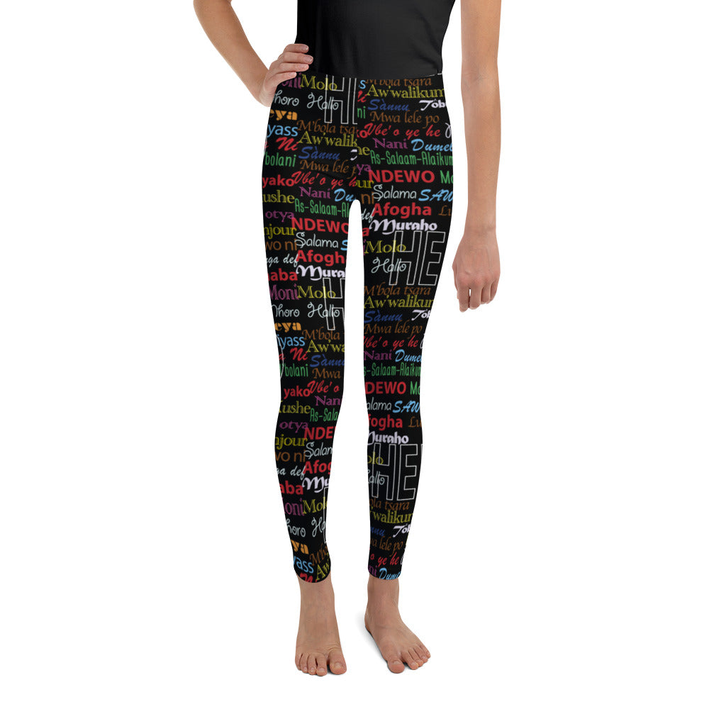 AfriBix Hello Print Youth Leggings