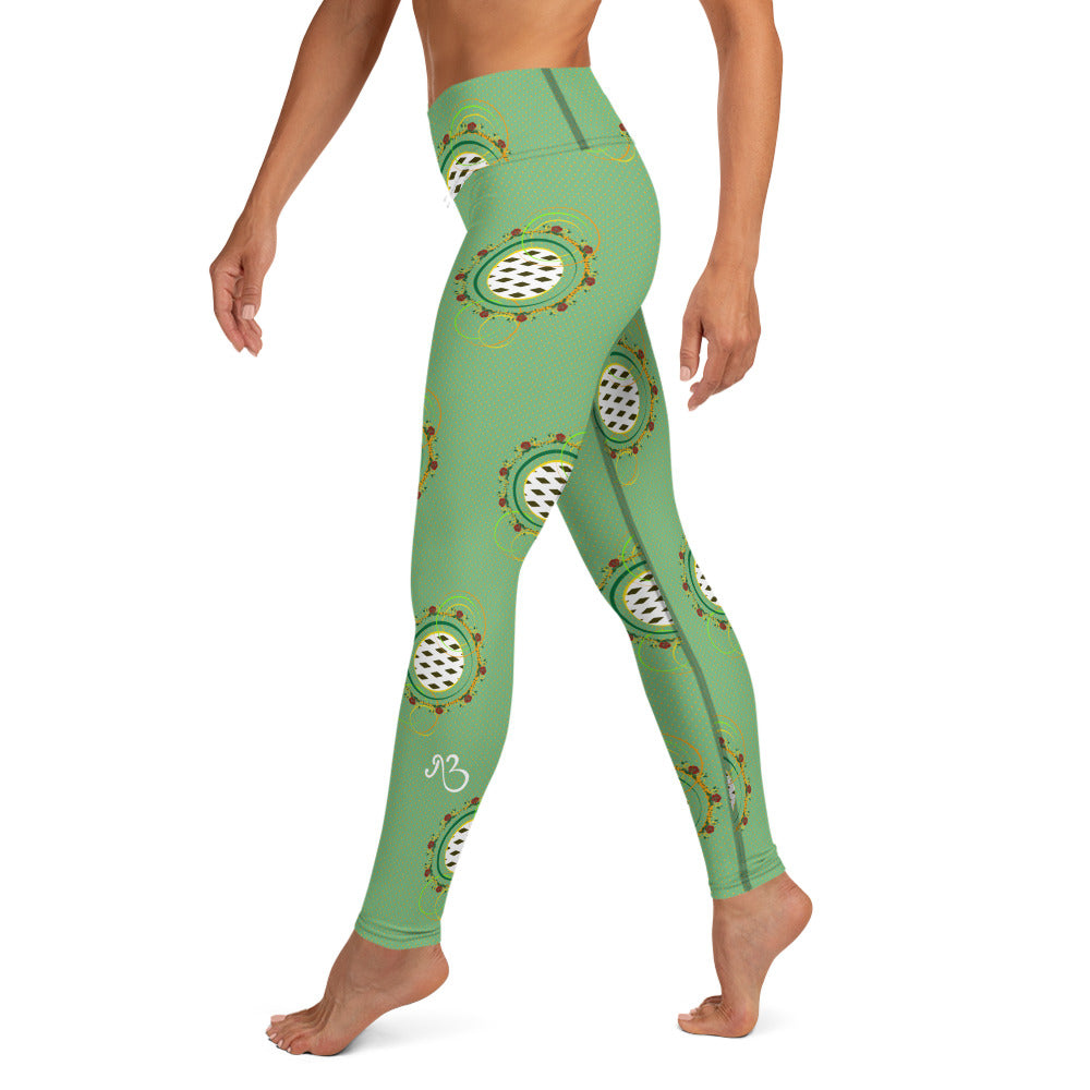 Adaeze Print Leggings - Aqua
