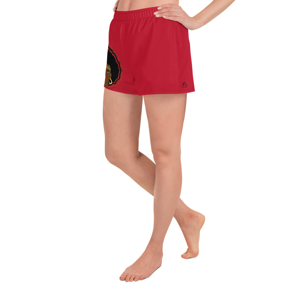 AfriBix Warrior Women's Athletic Shorts - Red