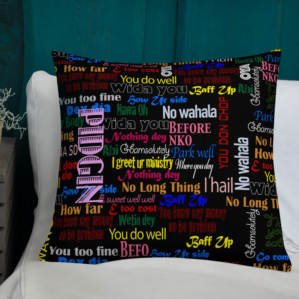 AfriBix Pidgin Print Premium Pillows