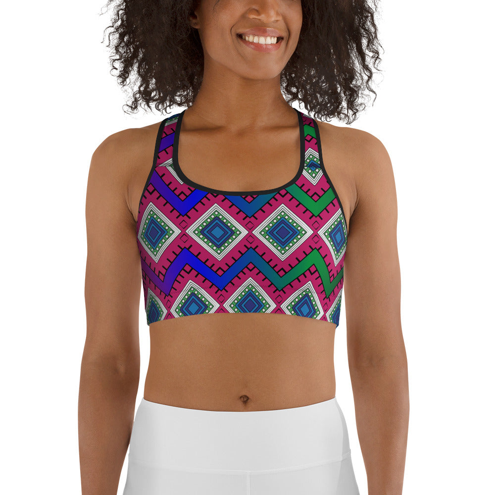 Quad Print Sports bra