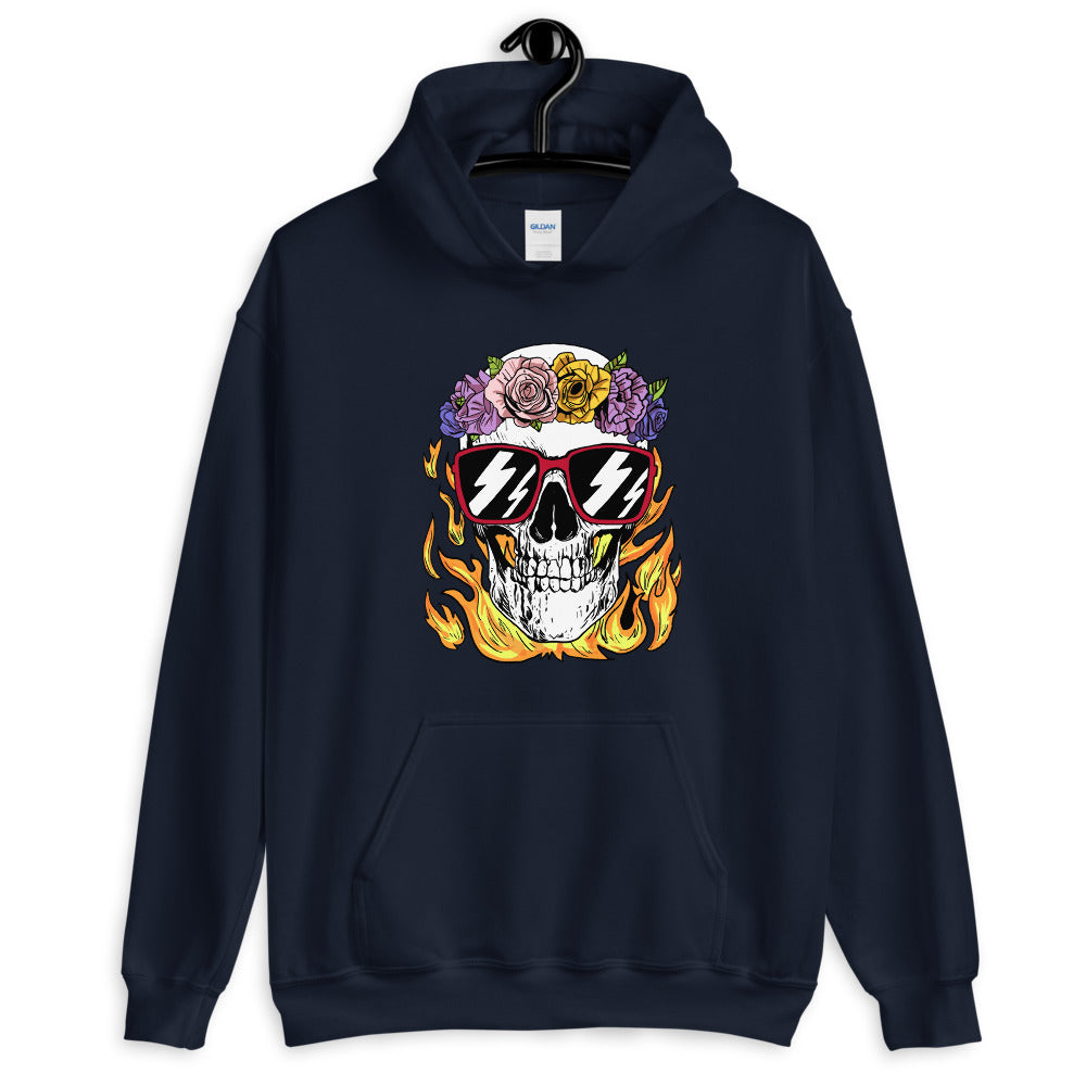 Calm and Collected Graphic Skull Comfortable Unisex Hoodie