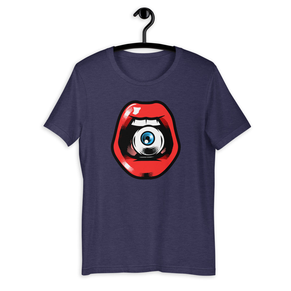 'Speak, I Can See You' Eye in Mouth Short-Sleeve Unisex T-Shirt