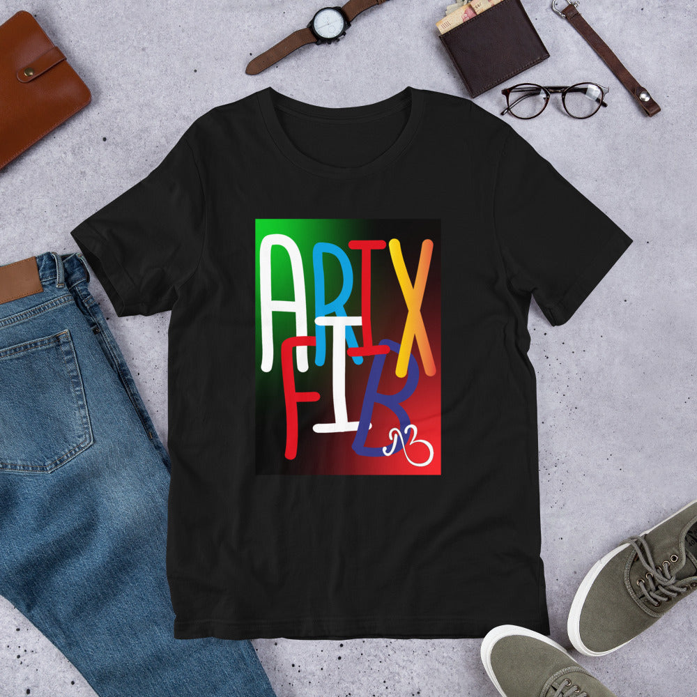 AfriBix Collage Galaxy Print Short-Sleeve Unisex T-Shirt