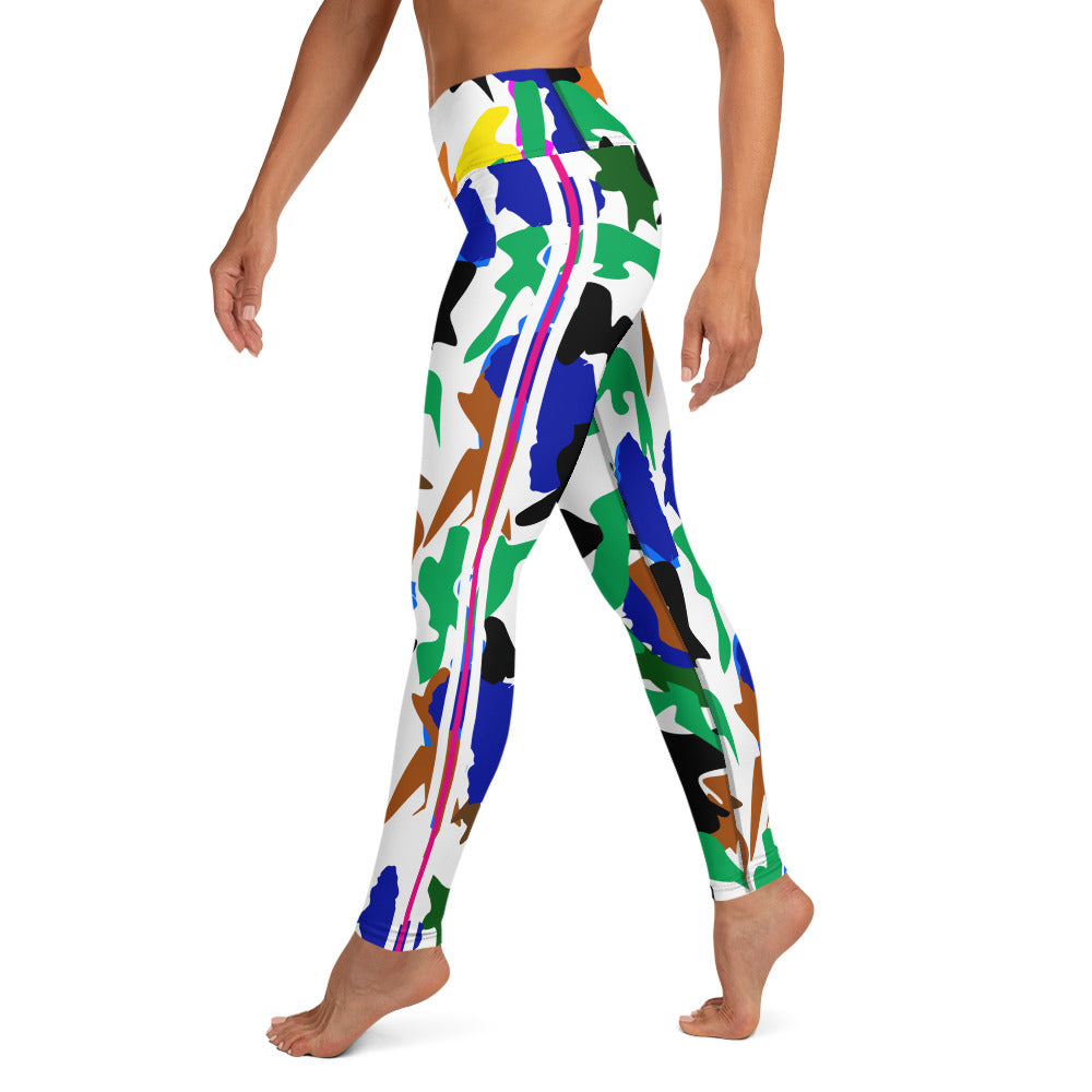 AfriBix Camo Print Leggings - White