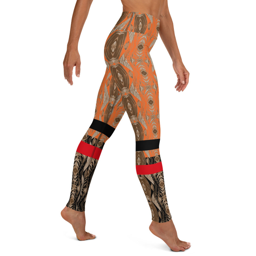 Cathedral Print Patch Leggings - Sun