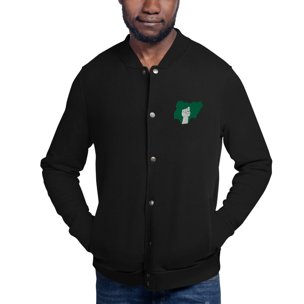 Naija Pride Embroidered Bomber Jacket