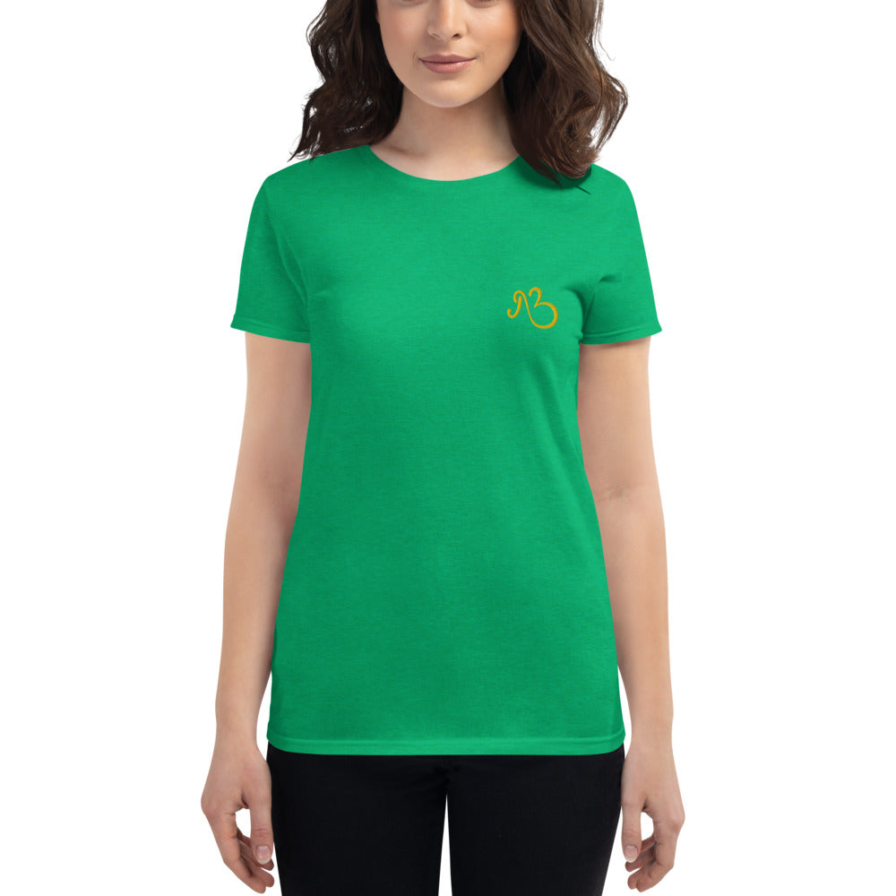AfriBix Classic Embroidered Women's Short Sleeve T-shirt