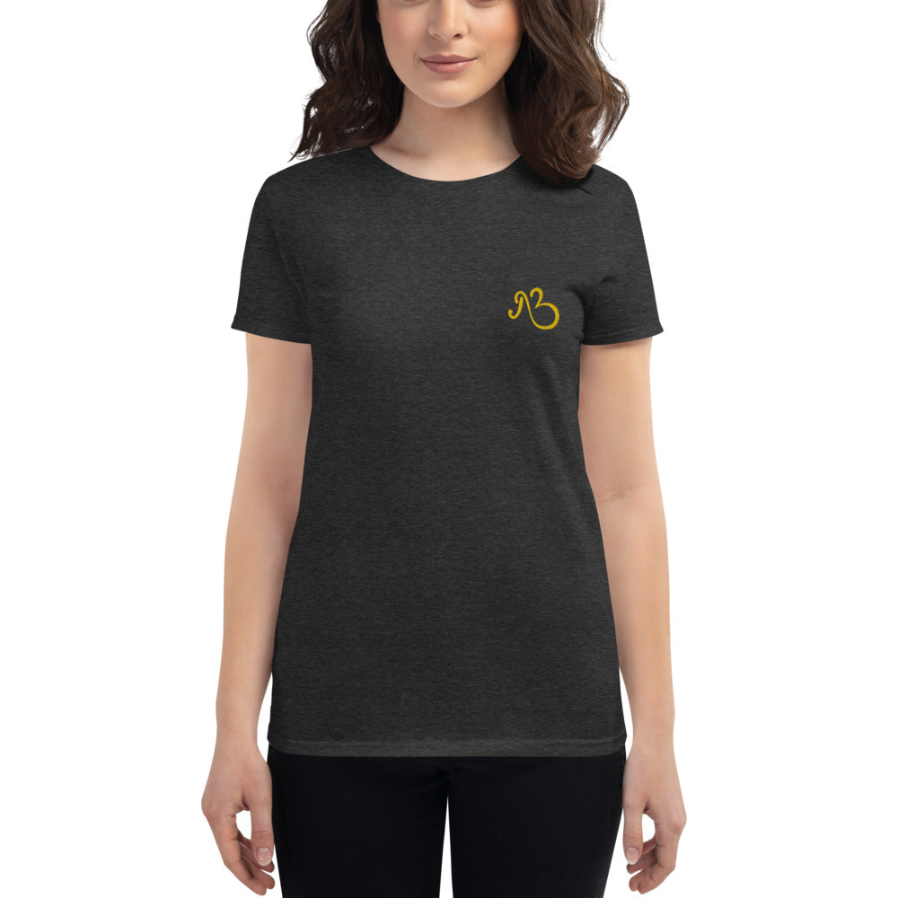 AfriBix Classic Embroidered Women's Short Sleeve T-shirt