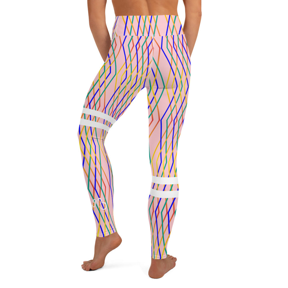 Constellation Print Leggings - Coral