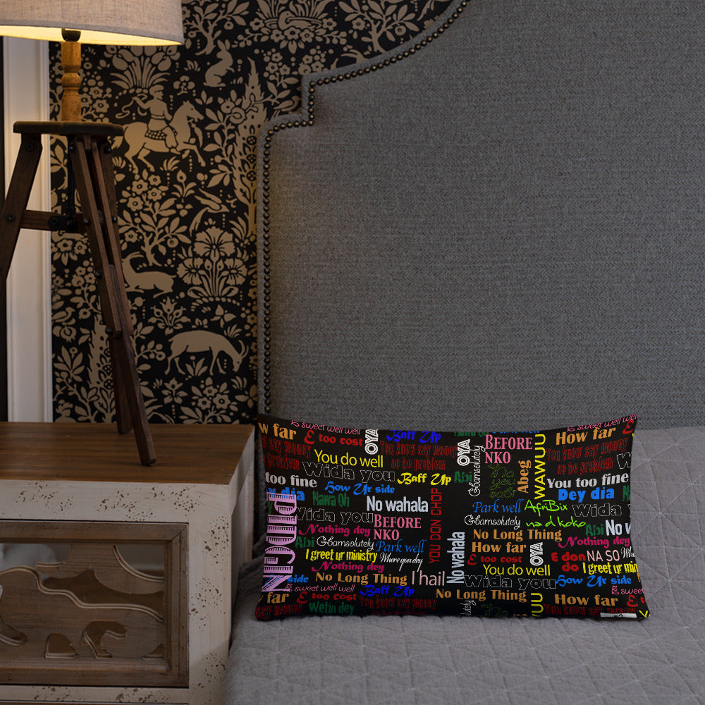 AfriBix Pidgin Print Premium Pillows