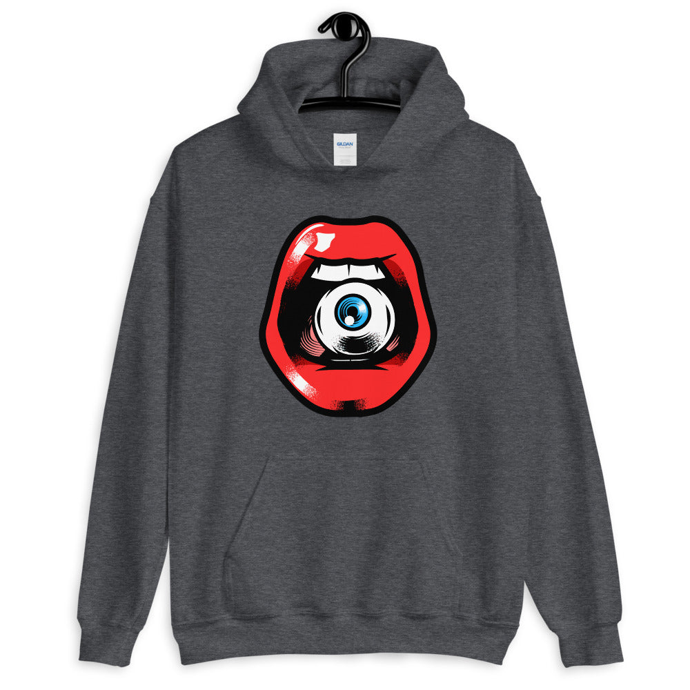 'Speak, I Can See You' Eye in Mouth Comfortable Unisex Hoodie