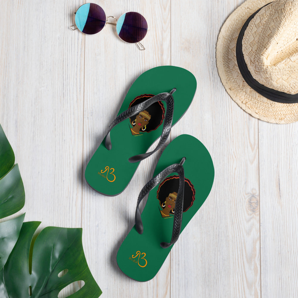 AfriBix Warrior Flip-Flops - Green
