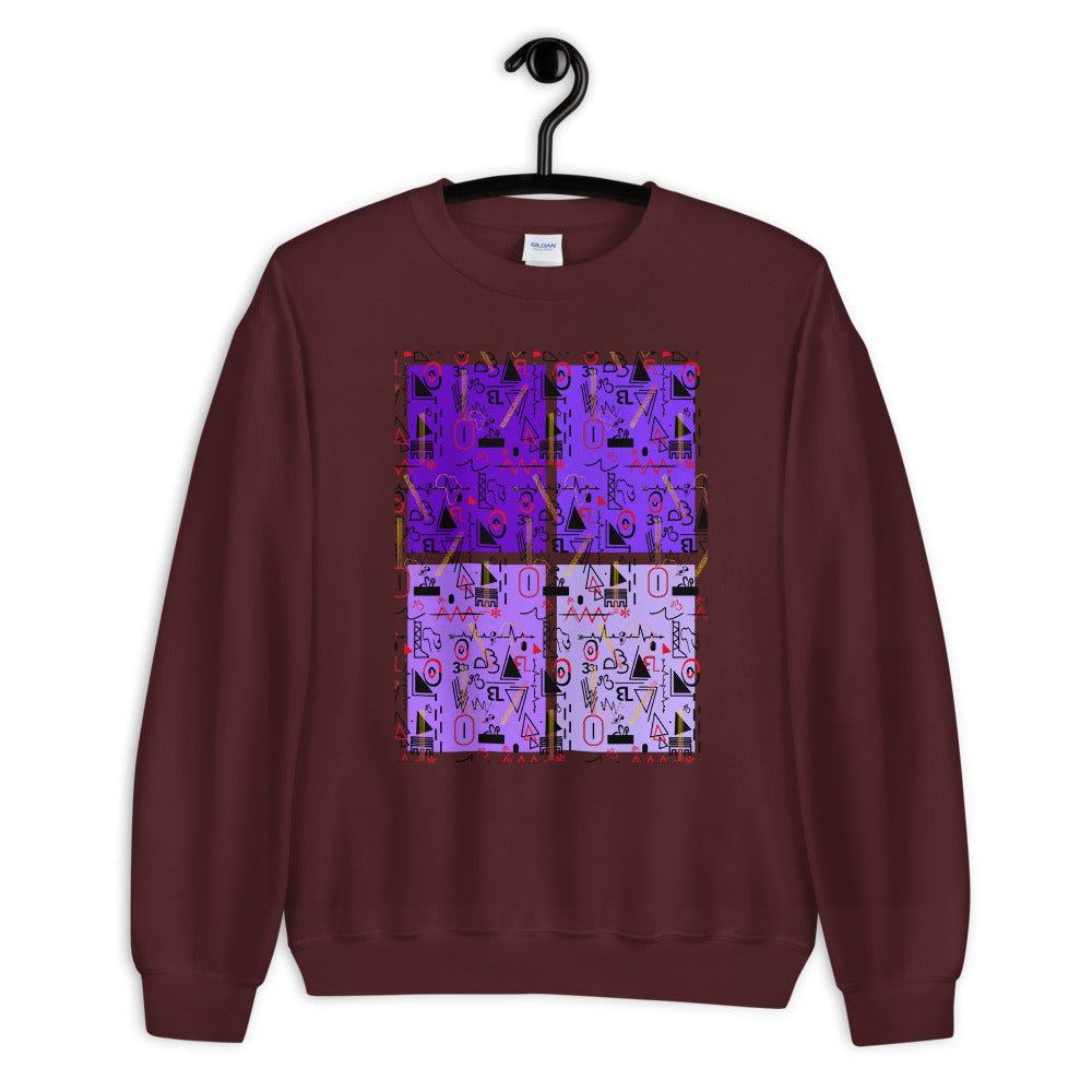 AfriBix Linear Print Graphic Unisex Sweatshirt