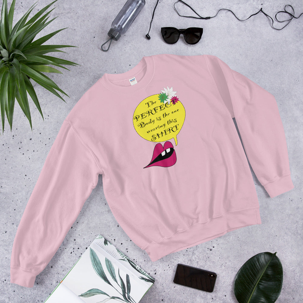 Perfect Body Women's Crew Neck Long Sleeve Pullover Sweatshirt