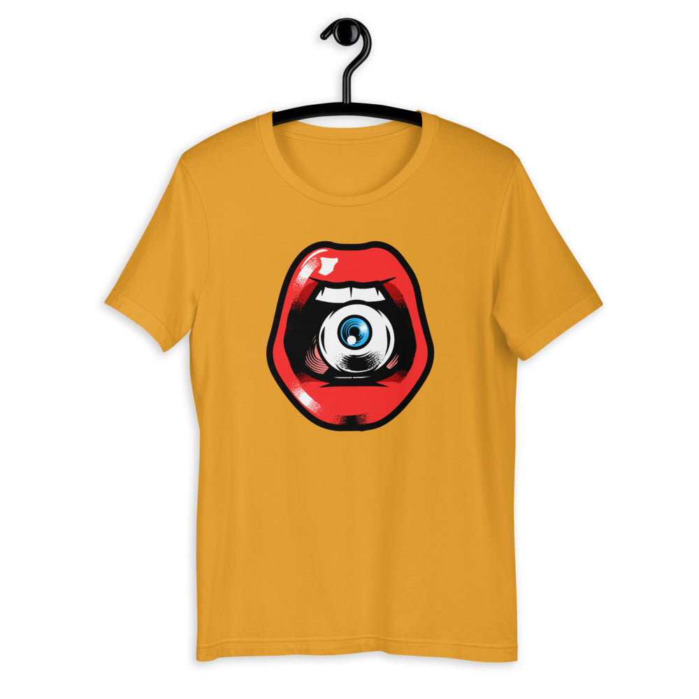 'Speak, I Can See You' Eye in Mouth Short-Sleeve Unisex T-Shirt