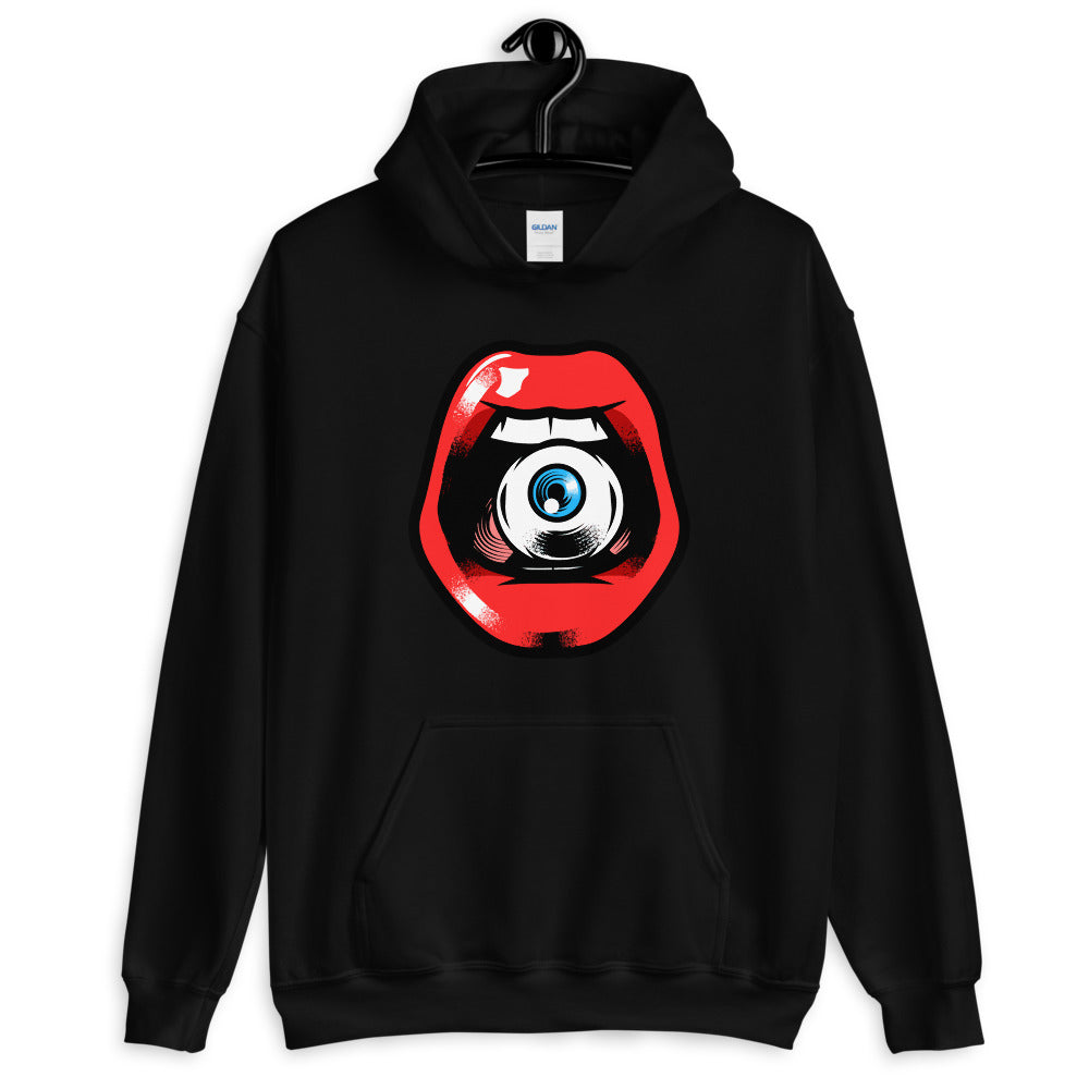 'Speak, I Can See You' Eye in Mouth Comfortable Unisex Hoodie
