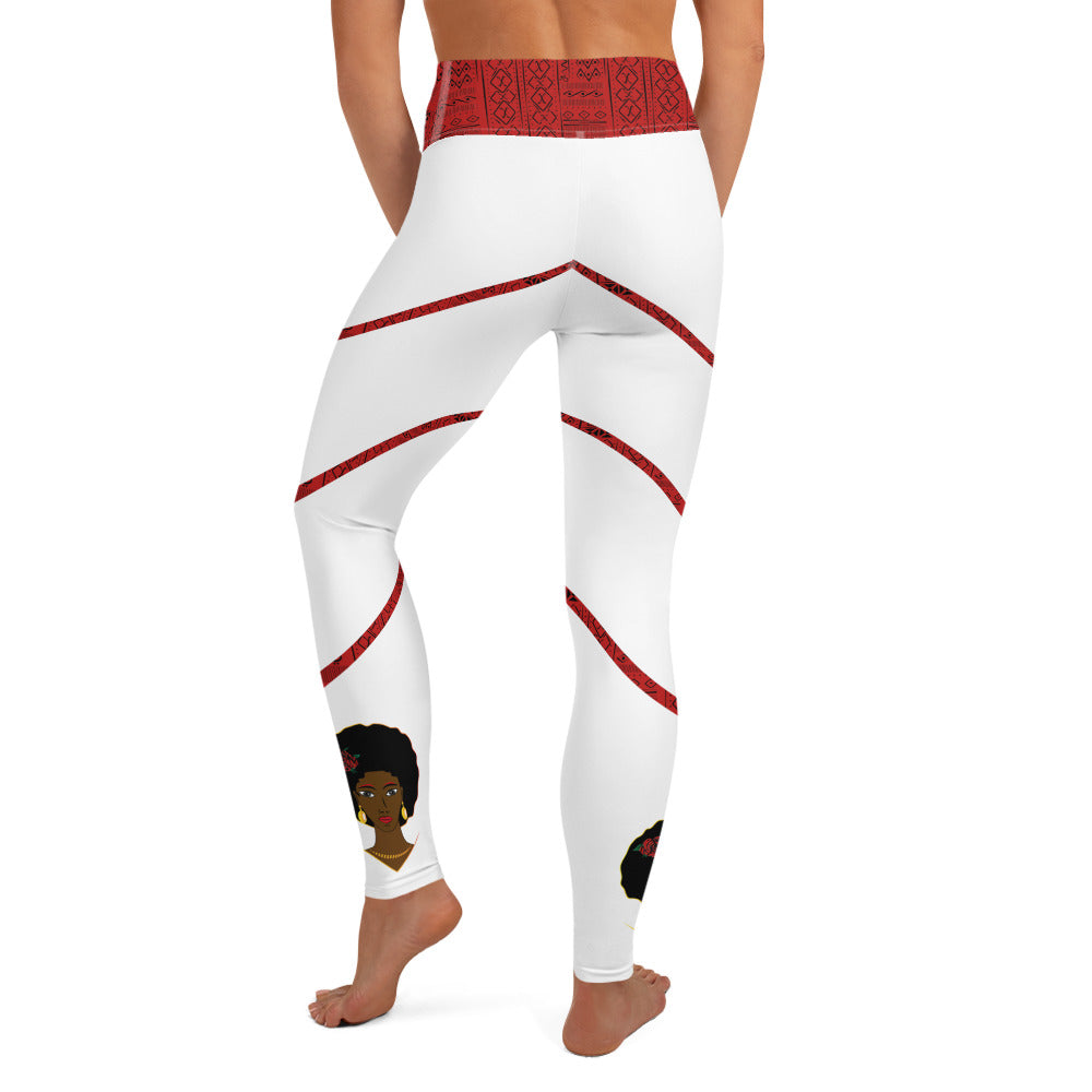 AfriBix Warrior Tribal Print Leggings - Snow