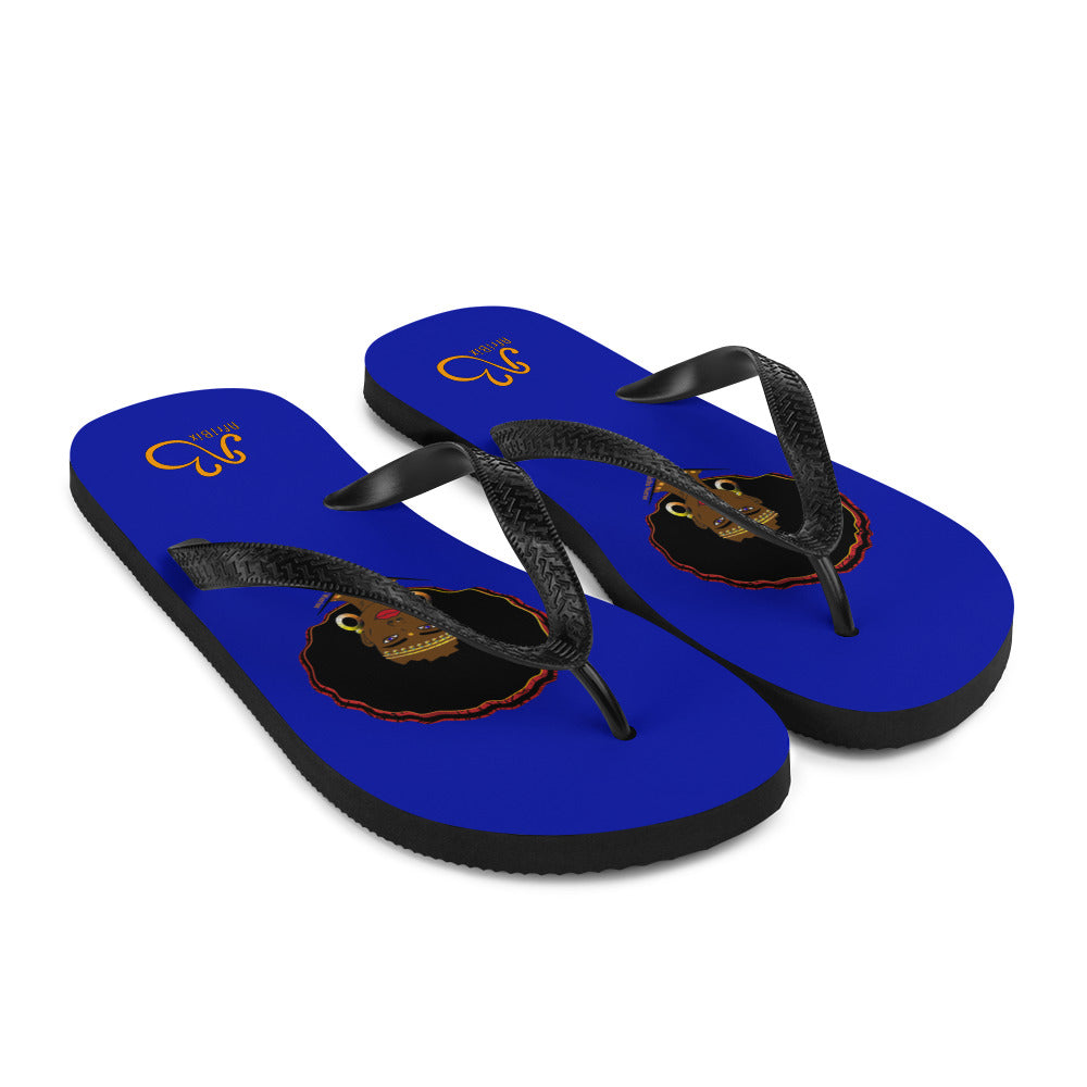 AfriBix Warrior Flip-Flops - Blue