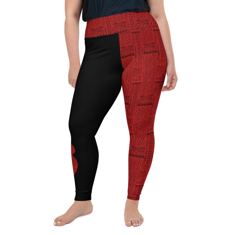 AfriBix Tribal Ubuntu Plus Size High Waist Leggings