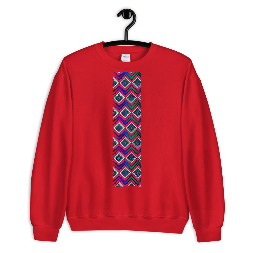 Quad Print Unisex Long sleeve Pullover Sweatshirt