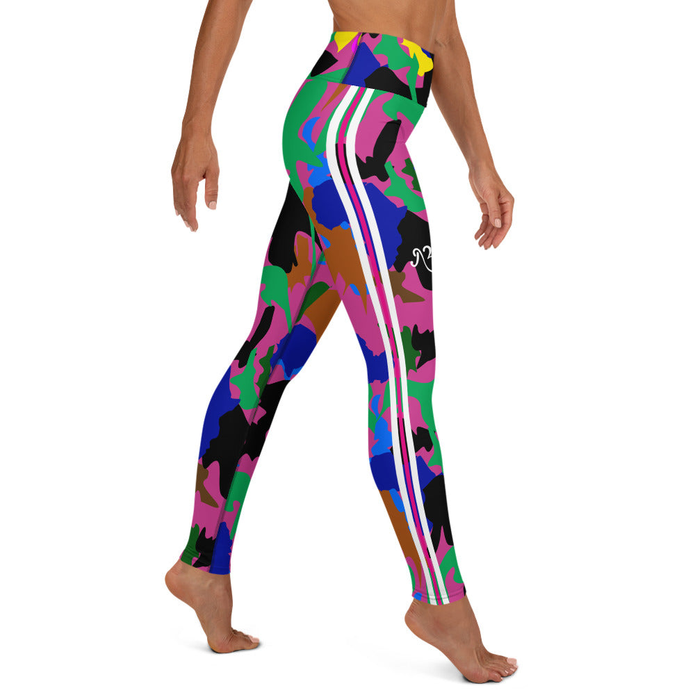 AfriBix Camo Print Leggings - Pink