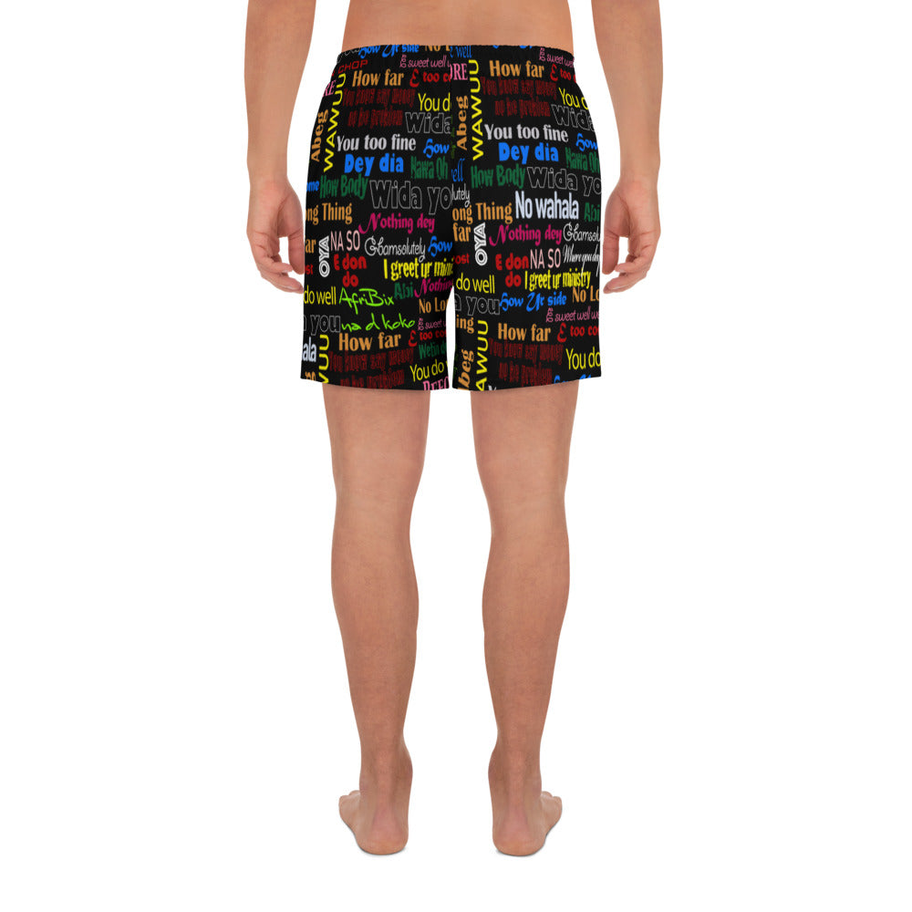 AfriBix Pidgin Print Men's Athletic Shorts