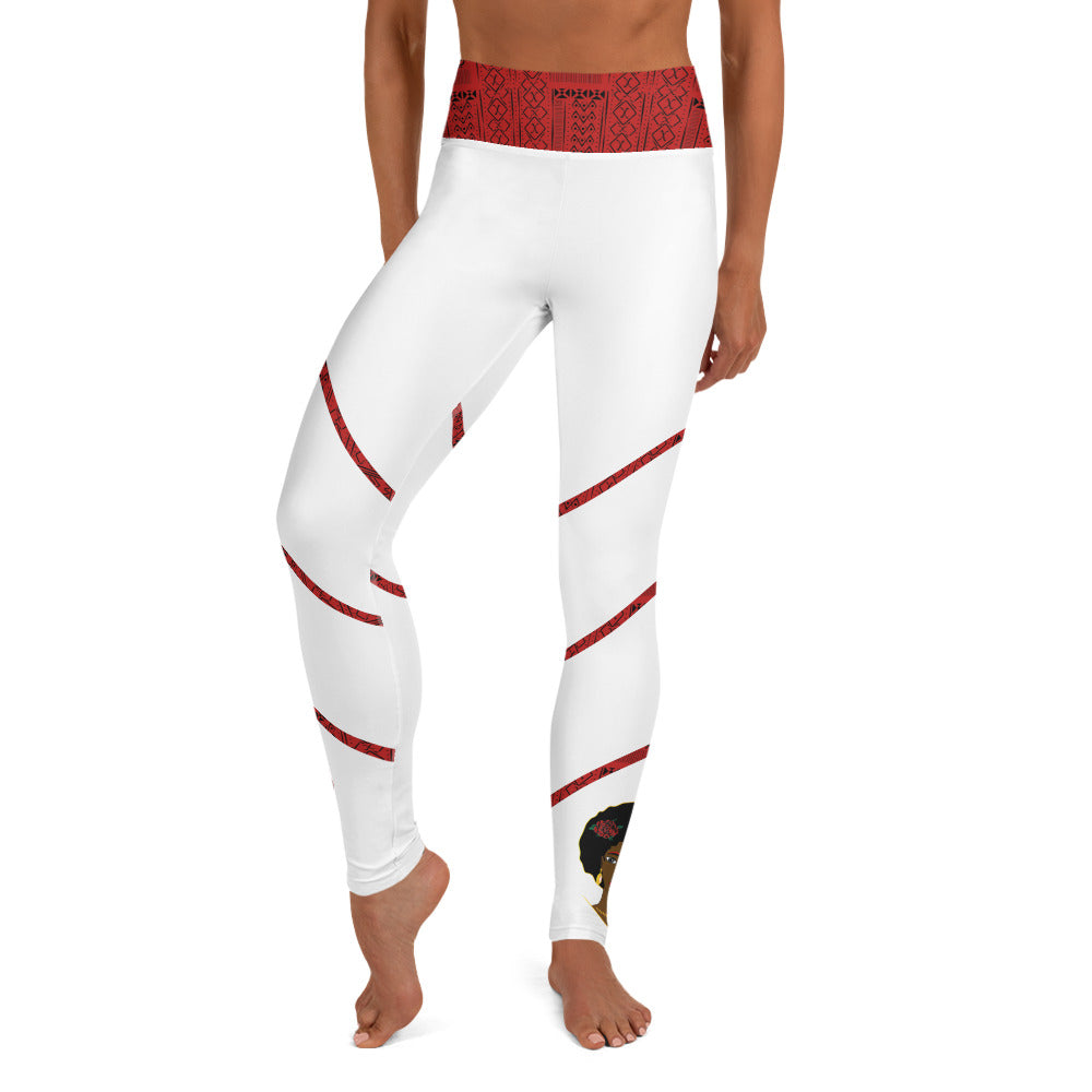 AfriBix Warrior Tribal Print Leggings - Snow