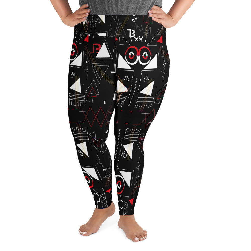 AfriBix Linear Plus Size High Waist Leggings