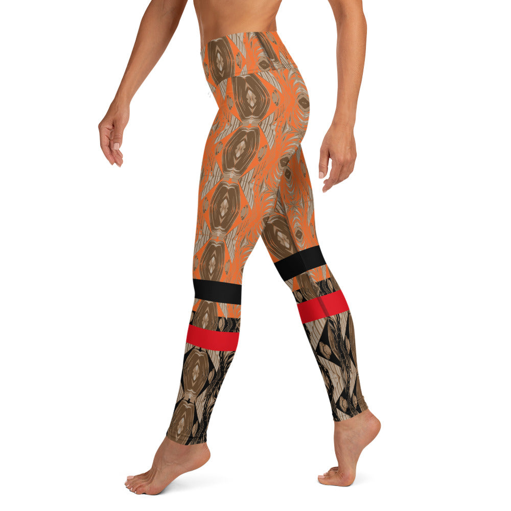 Cathedral Print Patch Leggings - Sun