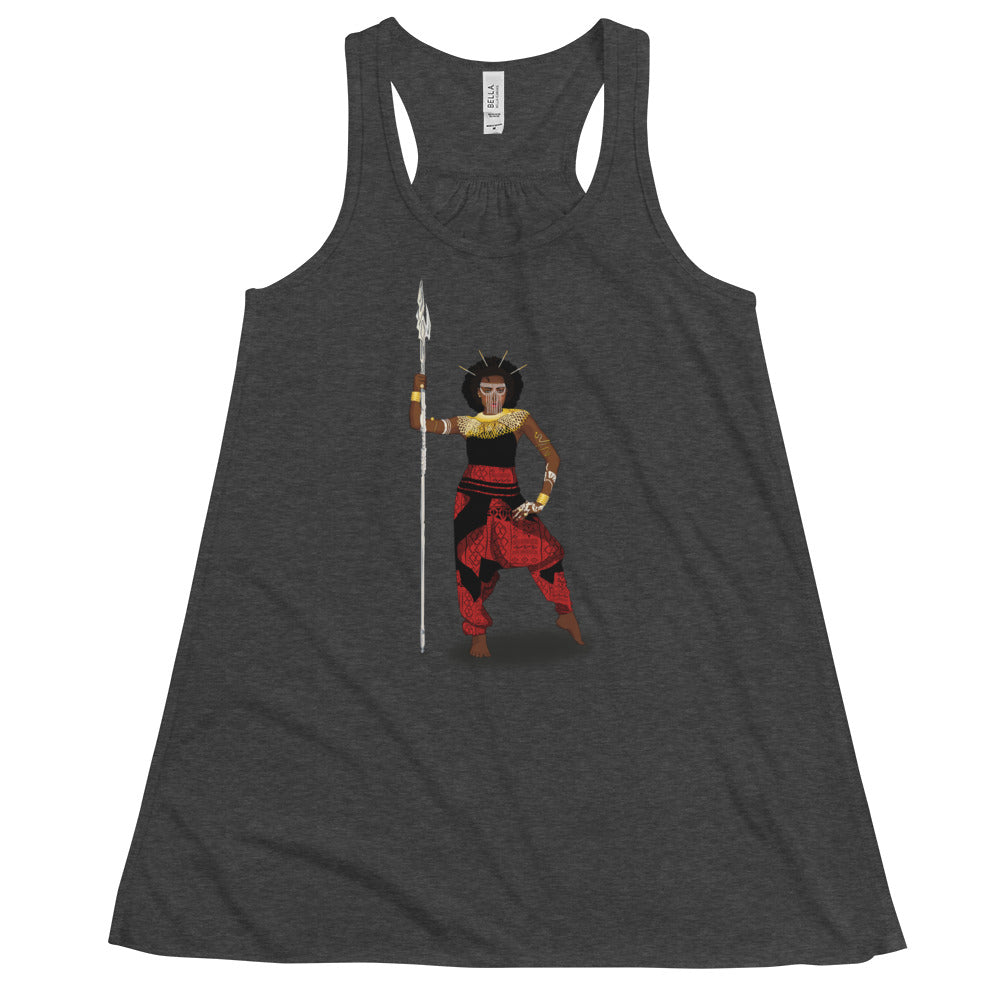 AfriBix Warrior African Queen Women's Flowy Racerback Tank