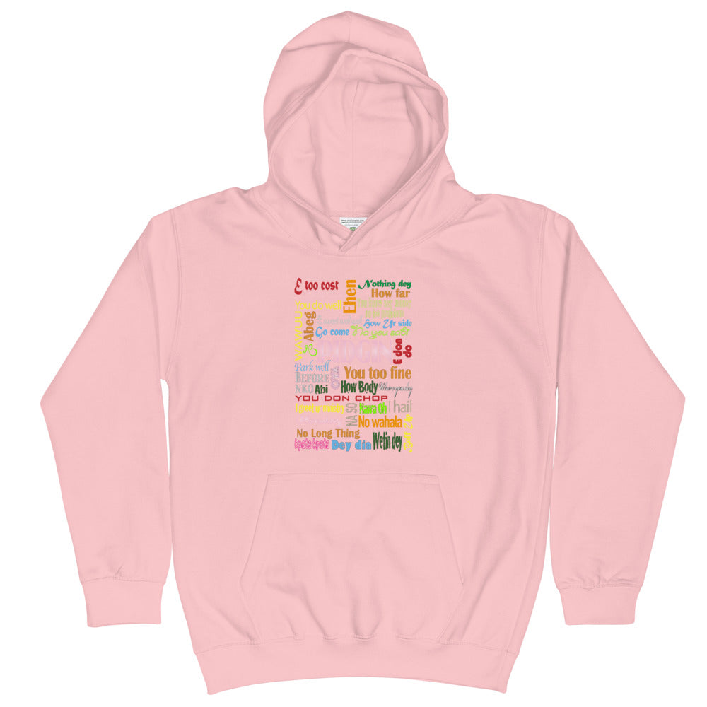 AfriBix Pidgin Print Kids Hoodie