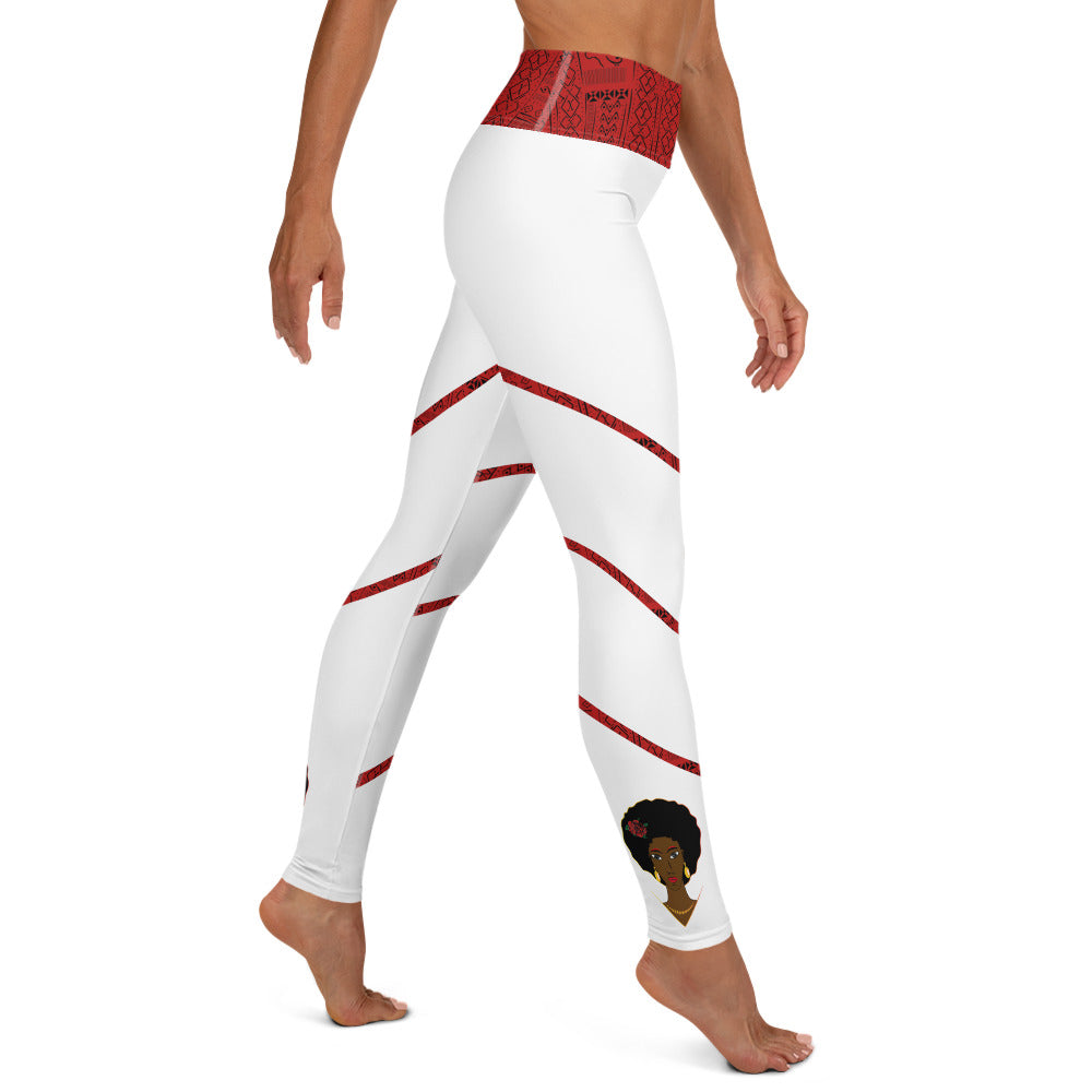 AfriBix Warrior Tribal Print Leggings - Snow