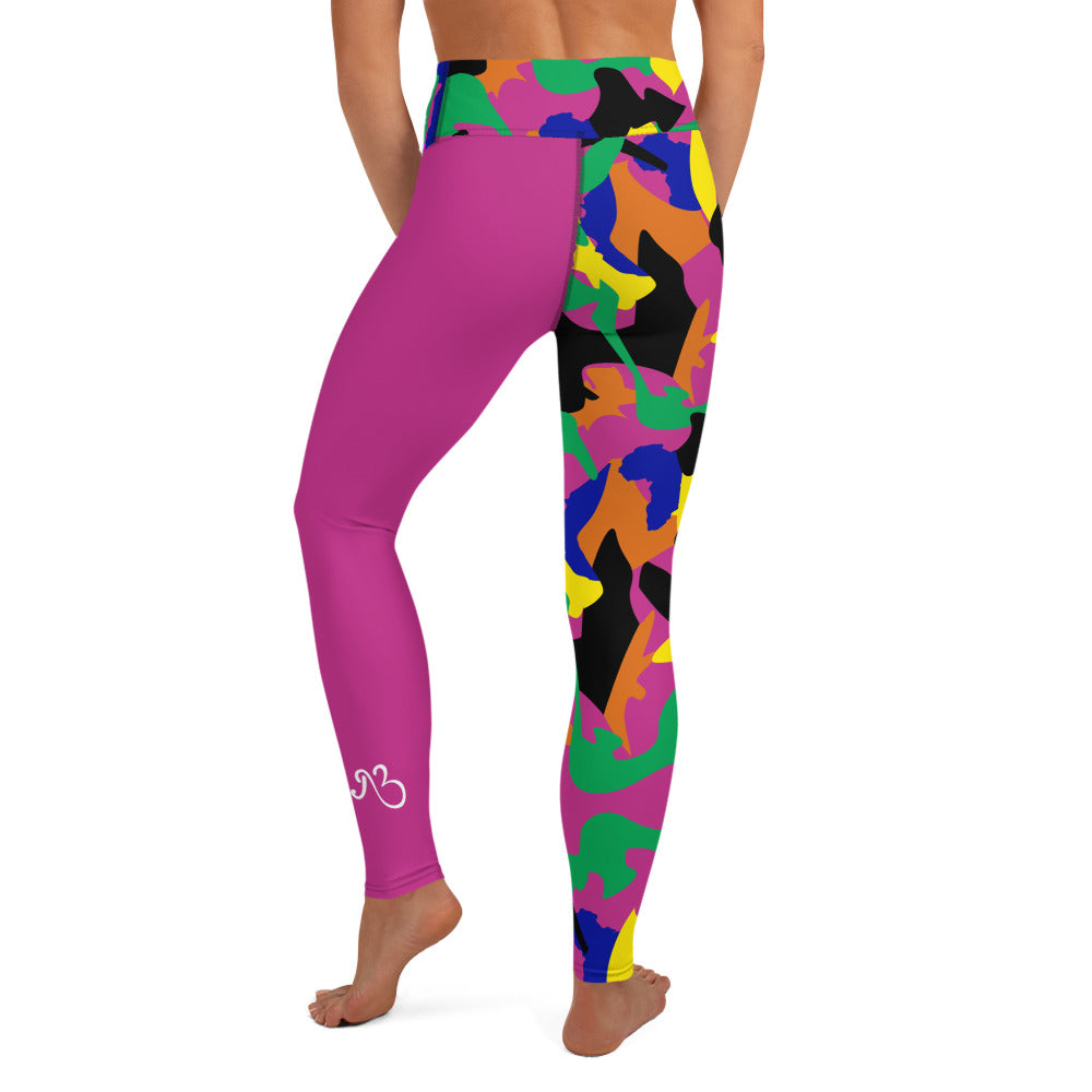 AfriBix Camo Part Pink Leggings
