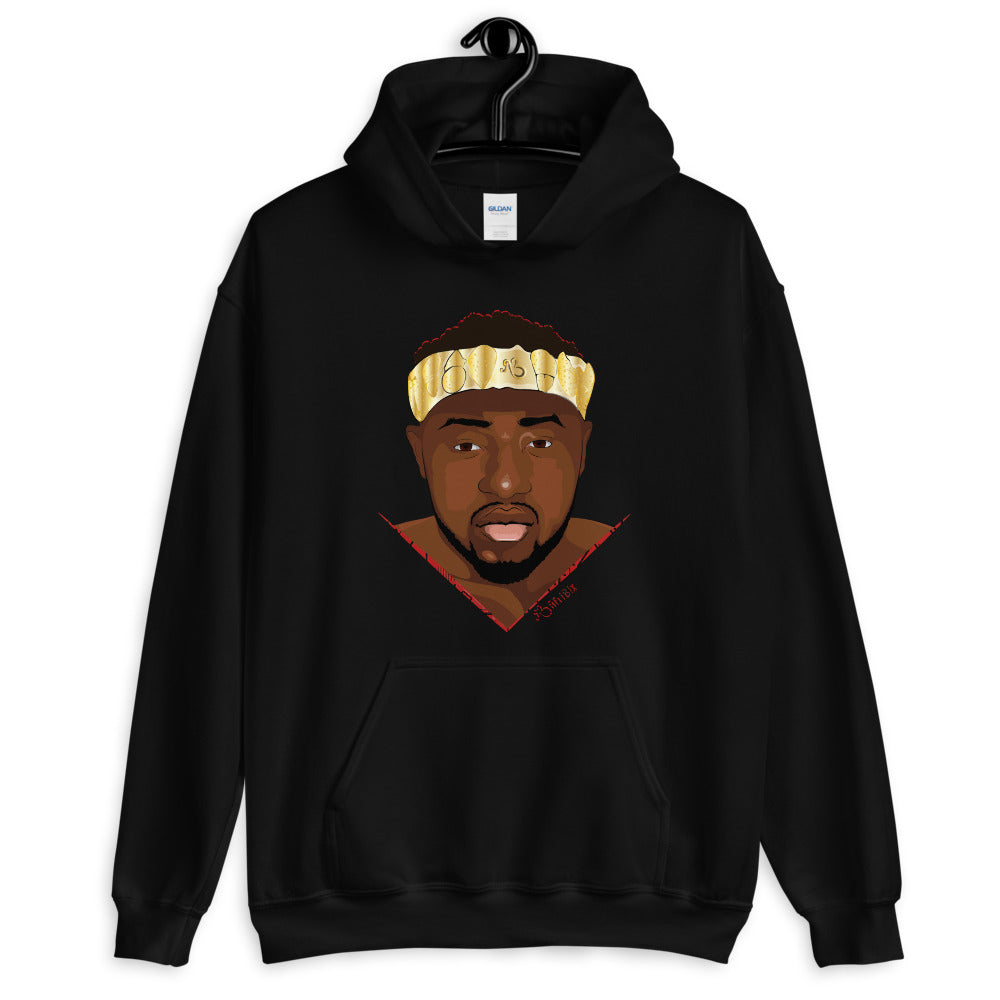 AfriBix Warrior African King Portrait Comfortable Unisex Hoodie