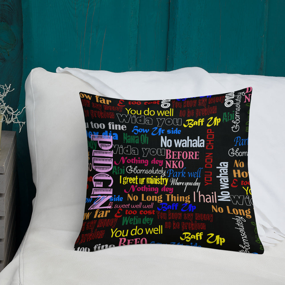 AfriBix Pidgin Print Premium Pillows