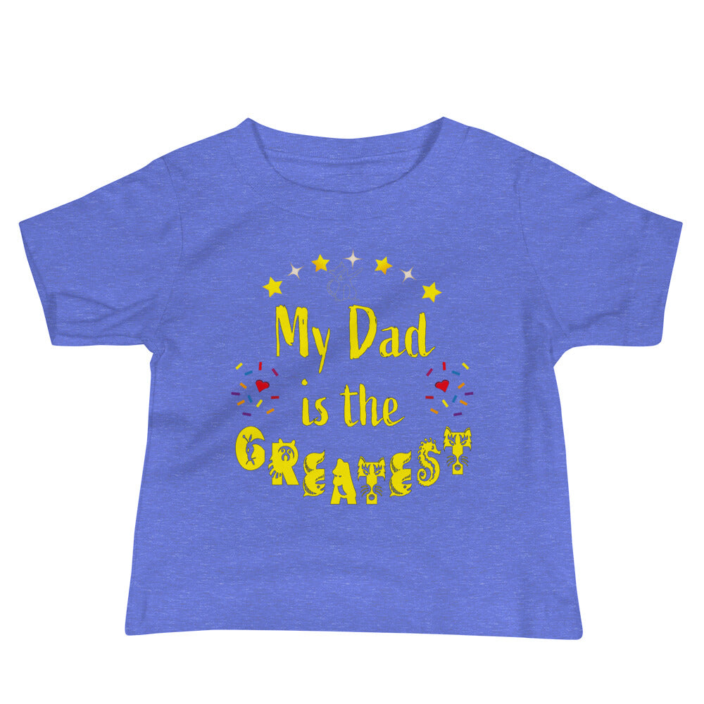 Fathers Day 'Greatest Dad' Baby Jersey Short Sleeve Tee