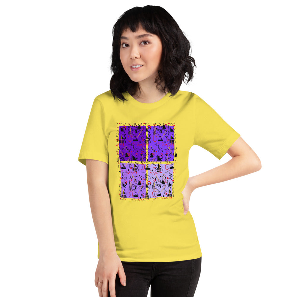 Linear Print Graphic Unisex T-Shirt