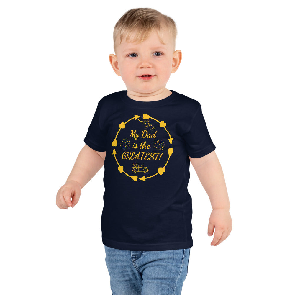Fathers day 'Greatest Dad, Unisex Short Sleeve Kids T-shirt