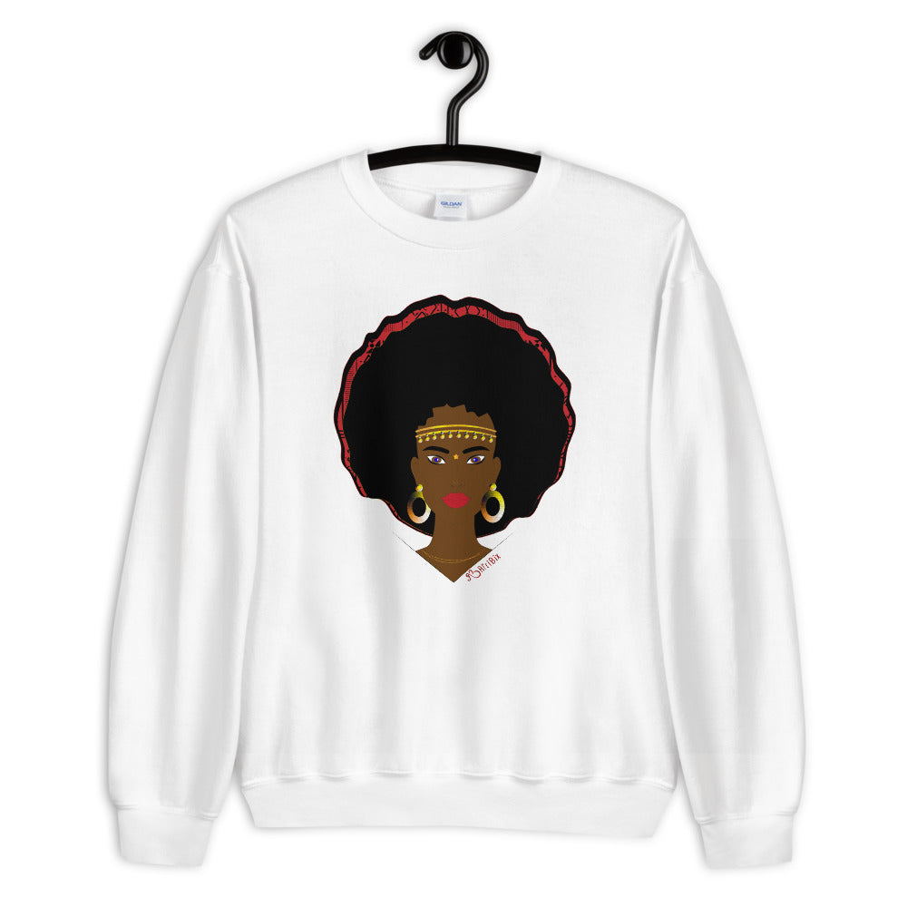 AfriBix Warrior Unisex Crew Neck Long Sleeve Pullover Sweatshirt