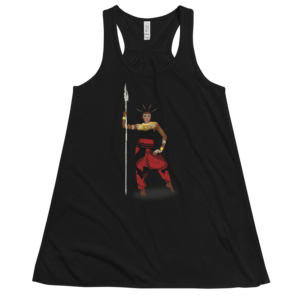 AfriBix Warrior African Queen Women's Flowy Racerback Tank