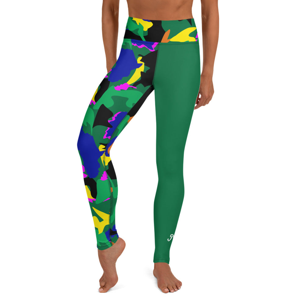 AfriBix Camo Print Part Leaf Leggings