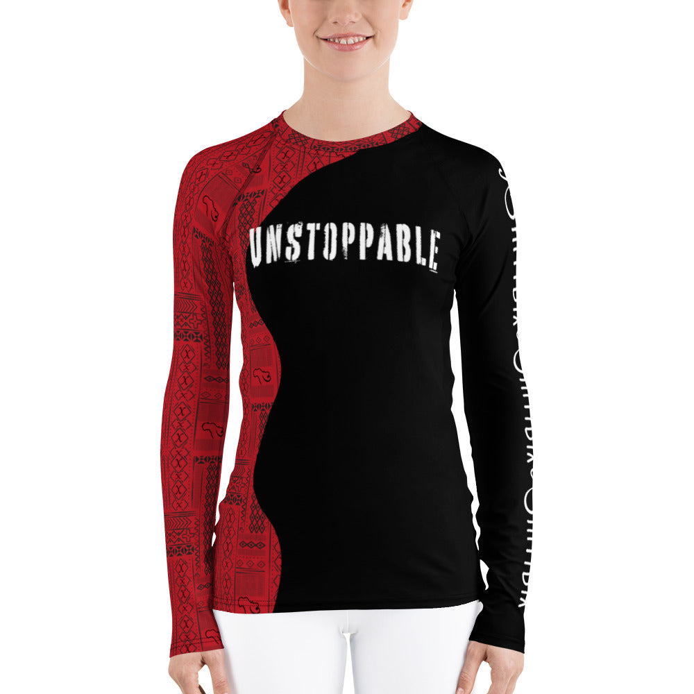 AfriBix Tribal Print Women's Rash Guard
