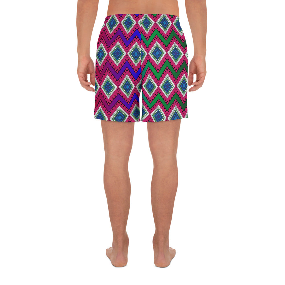 Quadrangle Print Men's Athletic Shorts